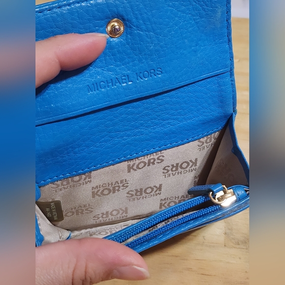 Micheal kors Jet Blue Travel Wallet Coin Aav-1402 ID key holder - Picture 9 of 14